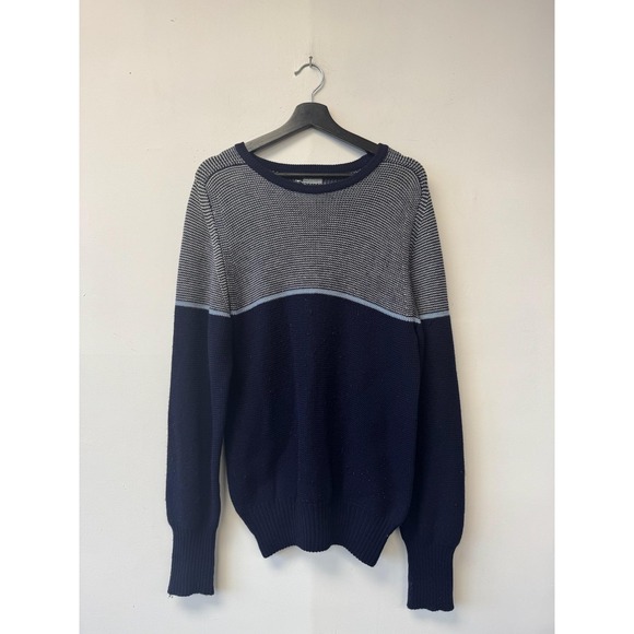 Vintage Abercrombie & Fitch Sweater Mens Small Blue Wool Crewneck Scotland